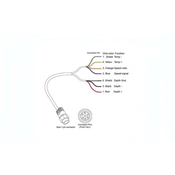 Presa blu a 7 pin per sonde nude Lowrance  - N°1 - comptoirnautique.com