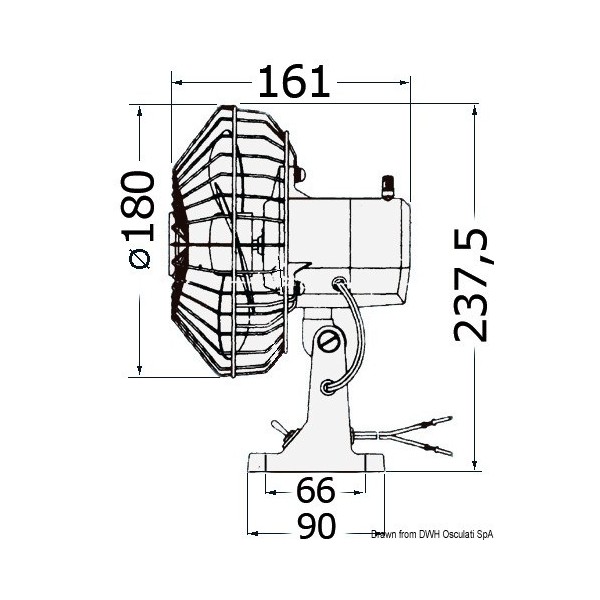 Schwenkbarer Ventilator TMC 12 V - N°2 - comptoirnautique.com 