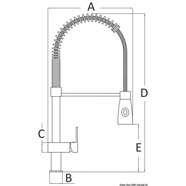 Jessy kitchen faucet with hand shower - N°3 - comptoirnautique.com