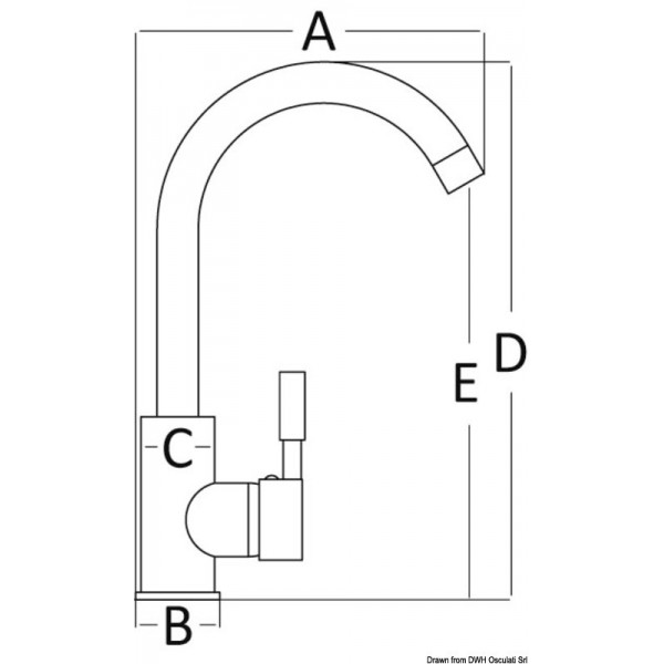 Miscelatore per lavello Diana in ottone cromato - N°2 - comptoirnautique.com