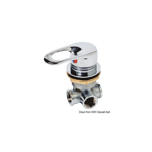 Miscelatore da incasso Olivia in ottone cromato - N°1 - comptoirnautique.com