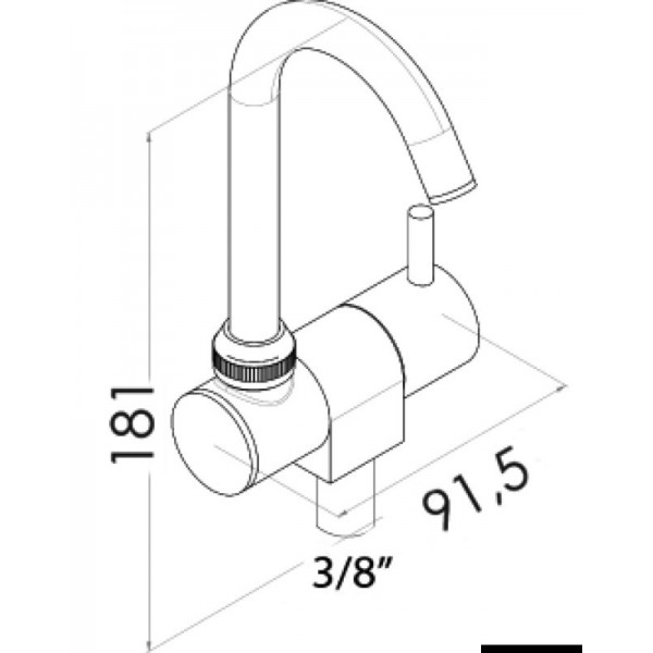 Rubinetto girevole per acqua fredda Slim - N°2 - comptoirnautique.com