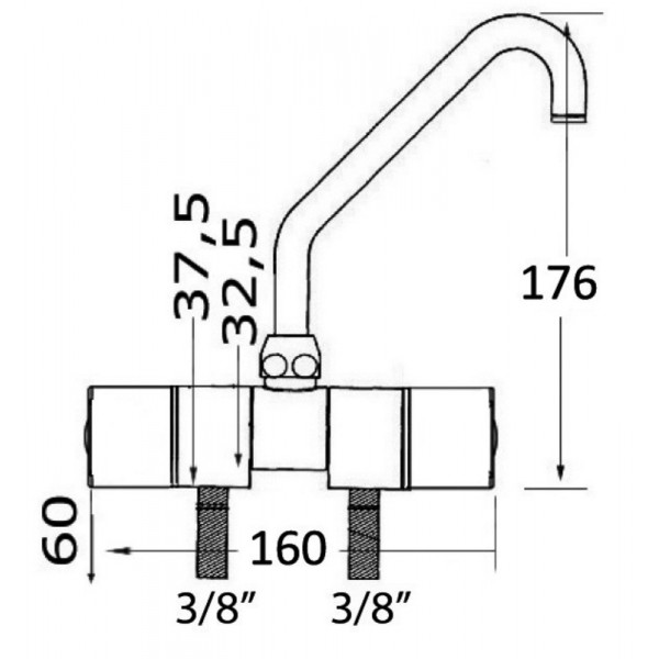 Slide series swivel valve high cold/hot water - N°2 - comptoirnautique.com