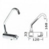 Rubinetto girevole alto serie Star per acqua fredda/calda