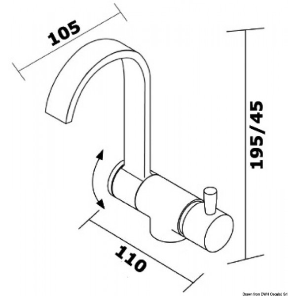 Miscelatore pieghevole Stile acqua calda e fredda - N°2 - comptoirnautique.com