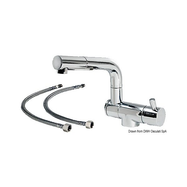 Miscelatore doppio articolato pieghevole acqua ch/fr - N°1 - comptoirnautique.com