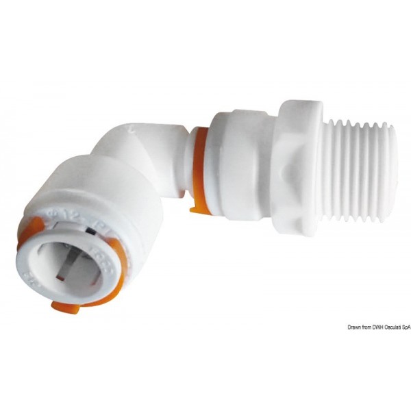Raccord à 90° femelle avec mâle de 3/8" - N°1 - comptoirnautique.com