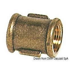 3" female/female brass sleeve