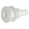 Passe-guscio in plastica bianca con raccordo da 1/2"
