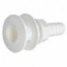 Passe-white plastic shell with 1/2" spigot