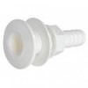 Passe-guscio in plastica bianca con raccordo da 1/2" - N°1 - comptoirnautique.com