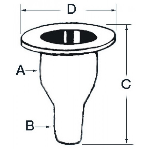 Passe-coque plastique blanc avec embout 3/4" - N°3 - comptoirnautique.com