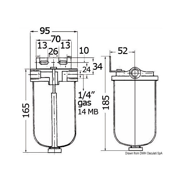 Filtre décanteur diesel/ess  - N°2 - comptoirnautique.com