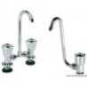 Chrome-plated brass articulated mixer tap hot / cold