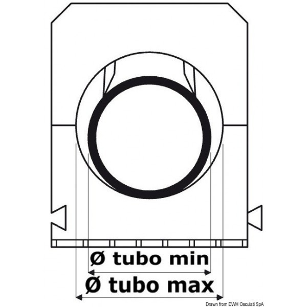 Braçadeira para tubos 20/25 mm - N°2 - comptoirnautique.com