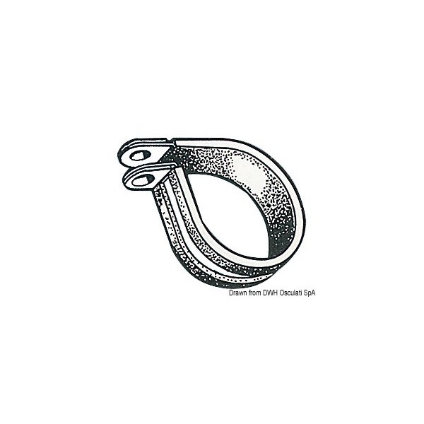 Collier de serrage inox caoutchouté 8 mm - N°2 - comptoirnautique.com