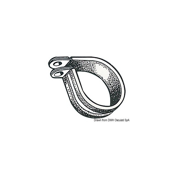 Morsetto in acciaio inox gommato da 35 mm - N°2 - comptoirnautique.com