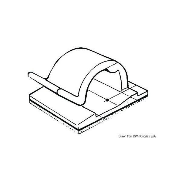 Colar de nylon autoadesivo 5 x 5 mm - N°1 - comptoirnautique.com