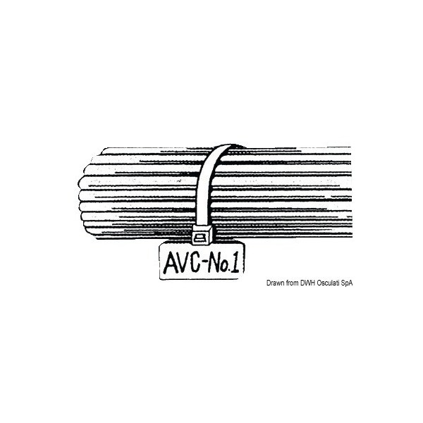 Collare in nylon con inserto 2,5 mm x 110 mm - N°1 - comptoirnautique.com
