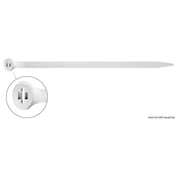 2-Lock collar 4.5 mm x 290 mm Ø 3/80 mm AISI 316 closure - N°1 - comptoirnautique.com