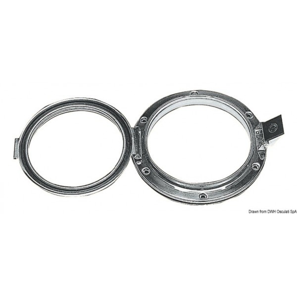 Vemefa 100 mm mirror polished stainless steel porthole - N°1 - comptoirnautique.com 