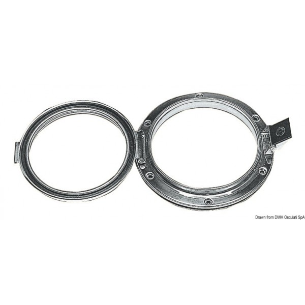 Oblò Vemefa 125 mm in acciaio inox lucidato a specchio - N°1 - comptoirnautique.com