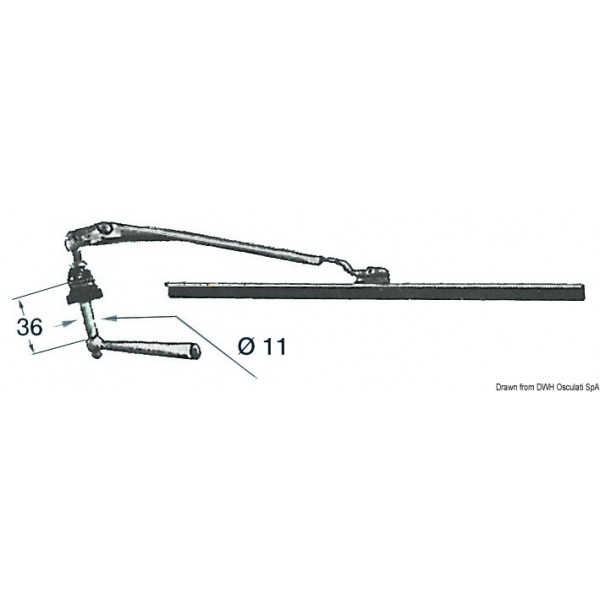 Manual wiper 280 mm - N°1 - comptoirnautique.com