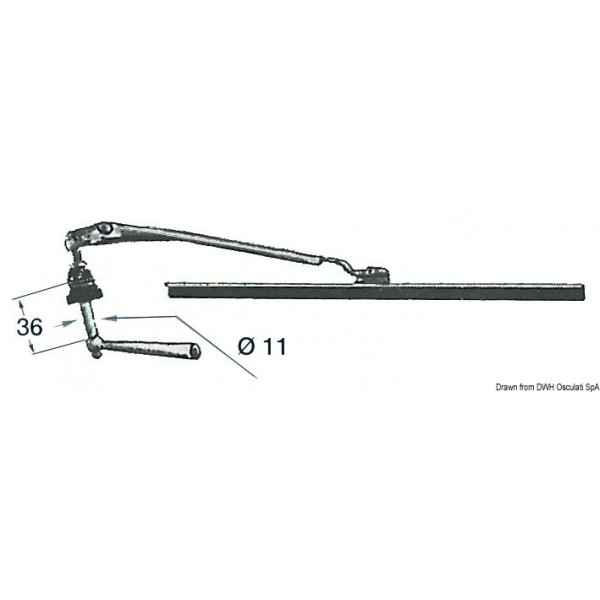 Tergicristallo-manuale 280 mm  - N°1 - comptoirnautique.com