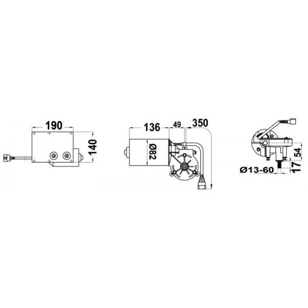 Motor para braços e escovas 24 V 100 W - N°2 - comptoirnautique.com