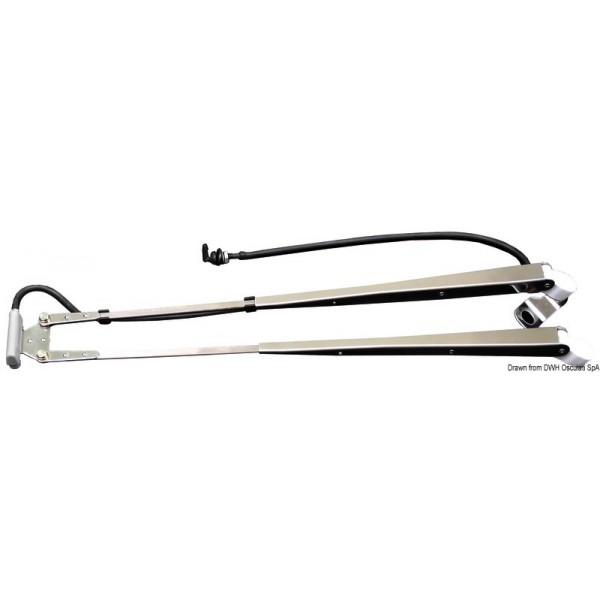 Telescopic arm with windscreen wash 350/450mm - N°1 - comptoirnautique.com