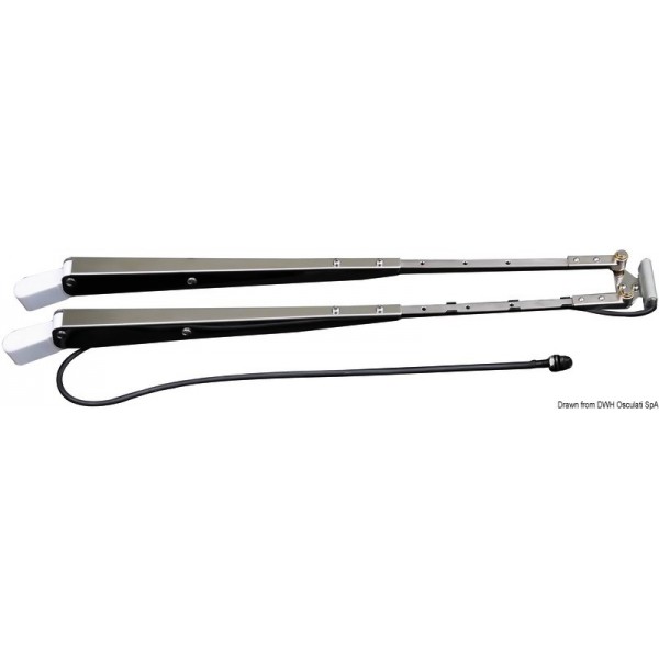 Telescopic arm with windscreen wash 650/800mm - N°1 - comptoirnautique.com