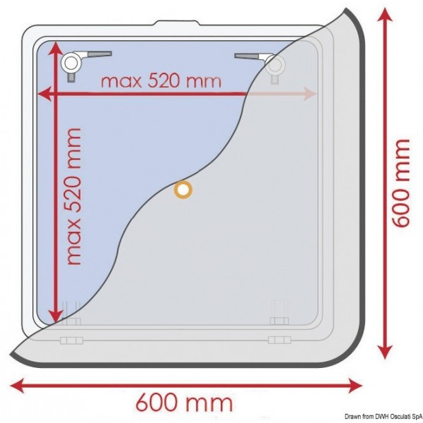 Tenda oscurante e zanzariera 600 x 600 mm - N°4 - comptoirnautique.com
