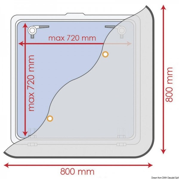 Tenda oscurante e zanzariera 800 x 800 mm - N°4 - comptoirnautique.com