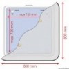 Tenda oscurante e zanzariera 800 x 800 mm - N°4 - comptoirnautique.com