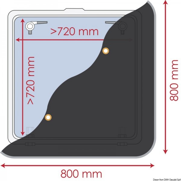 Tenda oscurante 800 x 800 mm - N°1 - comptoirnautique.com