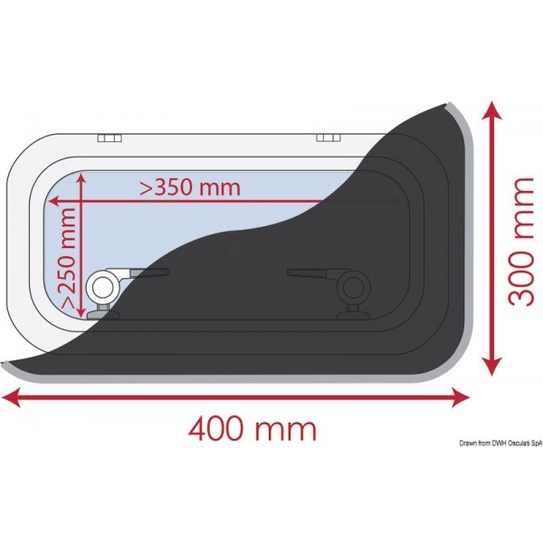 Tenda oscurante 400 x 300 mm - N°2 - comptoirnautique.com