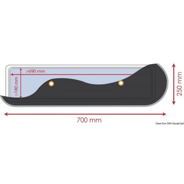 Tenda oscurante 700 x 250 mm - N°1 - comptoirnautique.com