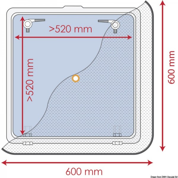 Zanzariera 600 x 600 mm - N°2 - comptoirnautique.com