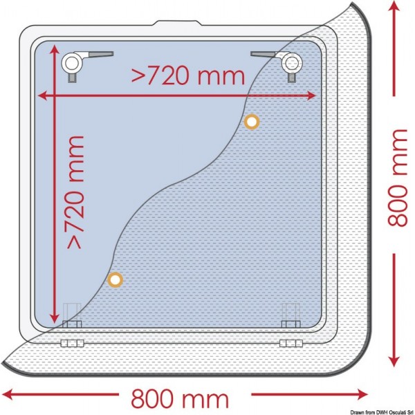 Zanzariera 800 x 800 mm - N°2 - comptoirnautique.com