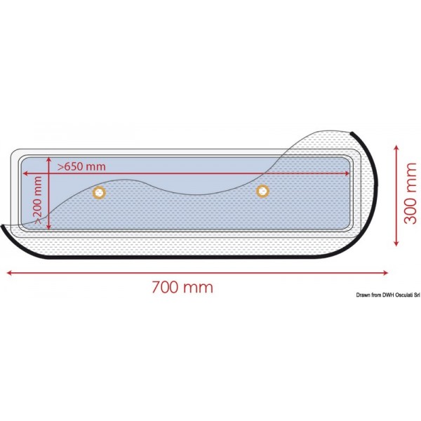 Zanzariera 700 x 300 mm - N°2 - comptoirnautique.com