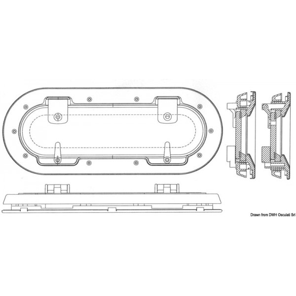 BOMAR Oblò ovale Flagship 141 x 357 mm - N°2 - comptoirnautique.com
