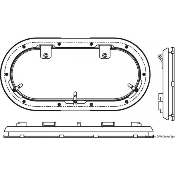 BOMAR Oblò ovale Flagship 216 x 444 mm - N°2 - comptoirnautique.com