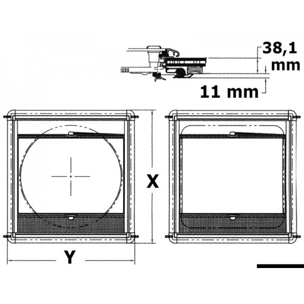 Curtain/mousquit. Bomar Seabreezer round 609x577 mm - N°2 - comptoirnautique.com