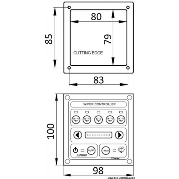 Control panel for 2 wipers - N°2 - comptoirnautique.com