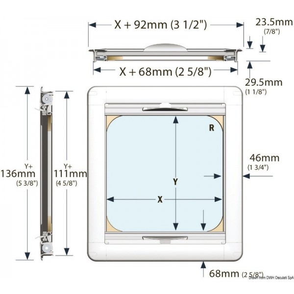 OCEANAIR SkyScreen Roller Recessed p.Bomar N1139  - N°3 - comptoirnautique.com