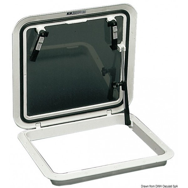 Deck hatch BOMAR Flushdeck black 304 x 302 mm - N°1 - comptoirnautique.com 