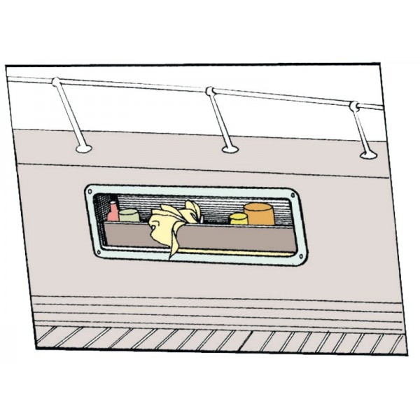 Tasca laterale in rete ABS bianca 540 x 244 x 120 mm - N°2 - comptoirnautique.com