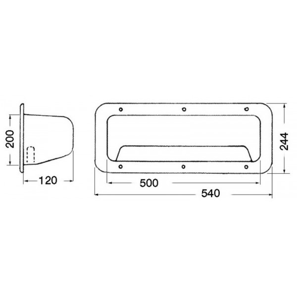 Tasca laterale in rete ABS bianca 540 x 244 x 120 mm - N°3 - comptoirnautique.com