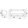 Tasca laterale in rete ABS bianca 540 x 244 x 120 mm - N°3 - comptoirnautique.com