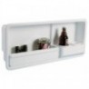 Nicchia laterale 2 porte-vetro ABS bianco destro 